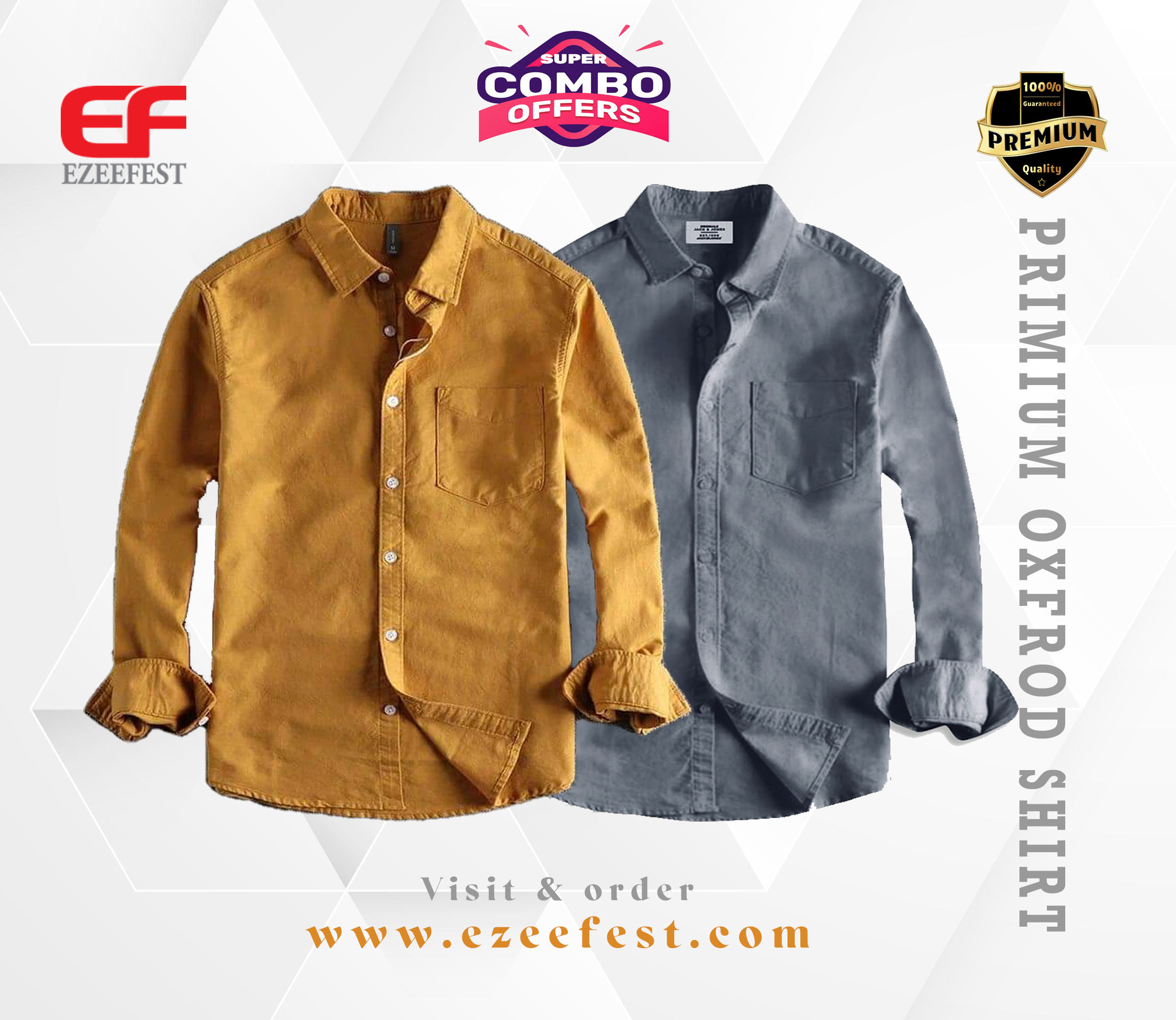Men's Full Sleeve Oxford Cotton Shirt