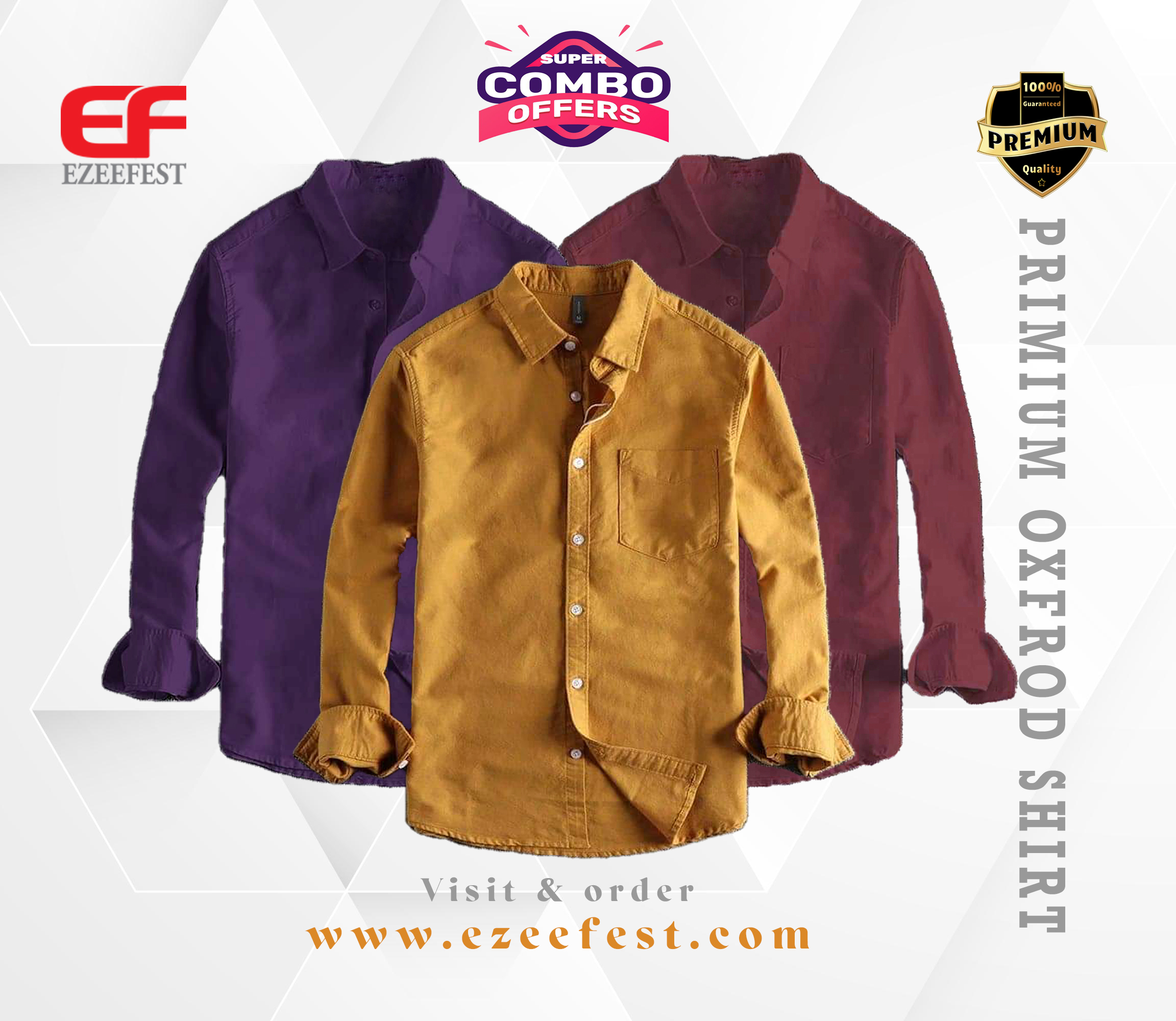 Men's Full Sleeve Oxford Cotton Shirt
