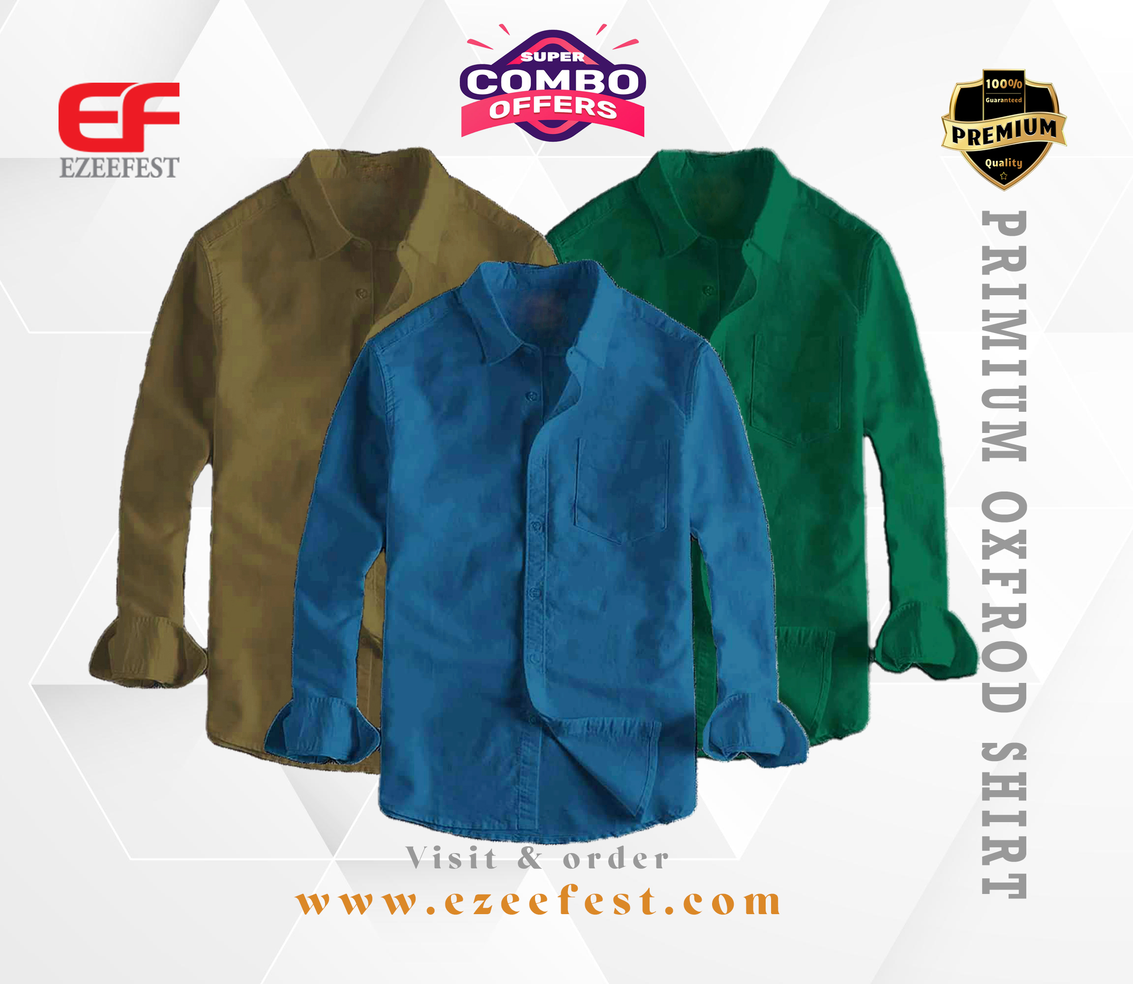 Men's Full Sleeve Oxford Cotton Shirt